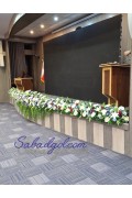 گل آرایی سالن همایش پلیس فتا با گل مصنوعی